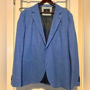 Tailorbyrd Light Blue Cotton-Linen Blend Blazer 44R NWOT